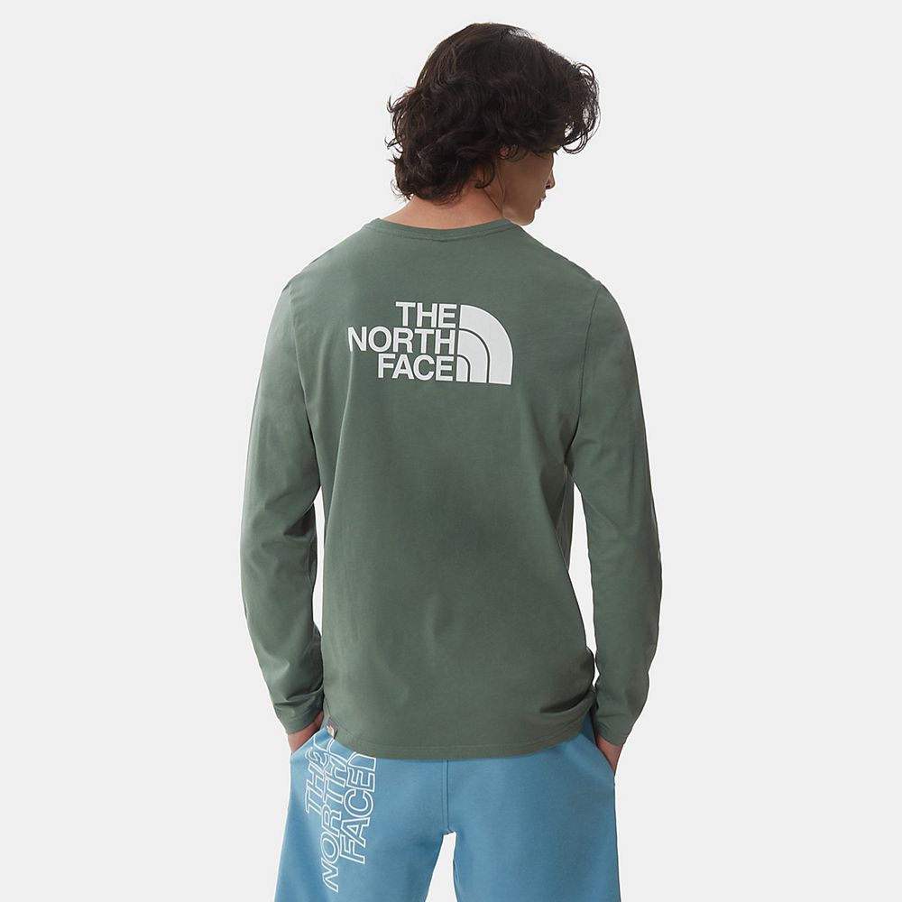 The North Face Long Sleeve Mens Australia - The North Face Easy Long-Sleeve Green (DPW-523468)